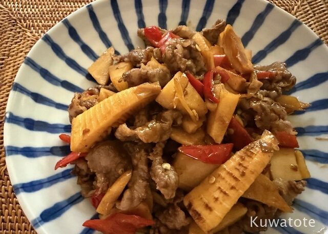 タケノコと牛肉の炒め